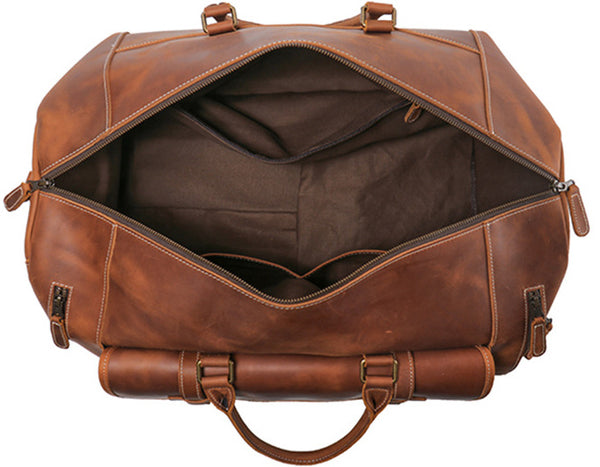 DEEPKEE original nubuck handmade full-grain genuine leather cowhide bag DEEPKEE HANDMADE | ADOLF LEATHER DUFFLE No.1188-1