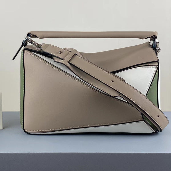 DEEPKEE original nubuck handmade full-grain genuine leather cowhide bag The Puzzle Edge bag in classic calfskin #688