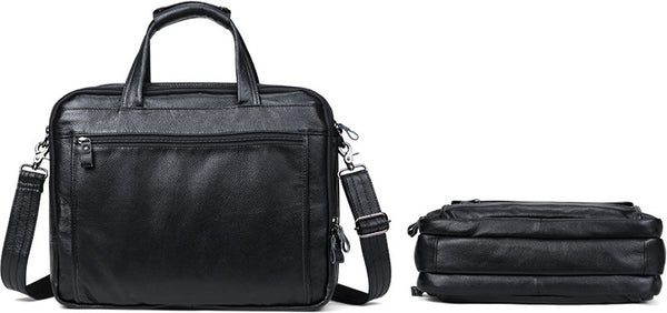 DEEPKEE original nubuck handmade full-grain genuine leather cowhide bag Deepkee Handicraft Leather Cowhide 15.6'' Briefcase Handbag #9912