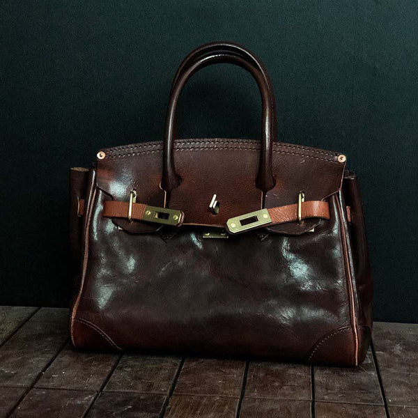 DEEPKEE original nubuck handmade full-grain genuine leather cowhide bag Deepkee Women Handbags Top Handle Satchel Purse Shoulder Bag #30073