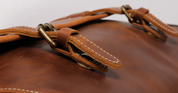 DEEPKEE original nubuck handmade full-grain genuine leather cowhide bag DEEPKEE HANDMADE | ADOLF LEATHER DUFFLE No.1188-1