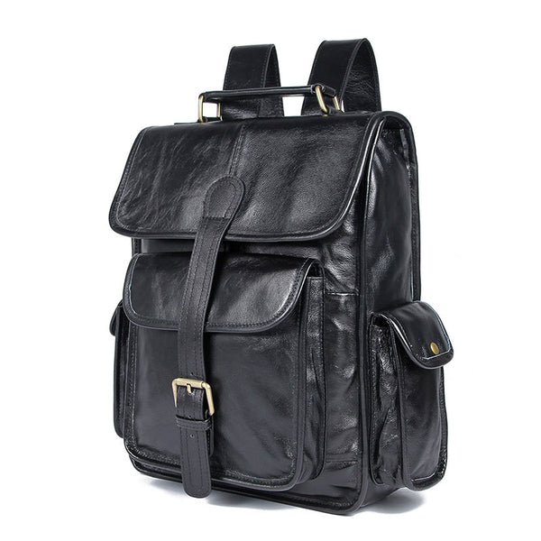 DEEPKEE original nubuck handmade full-grain genuine leather cowhide bag The Mahi Leather Backpack #7283