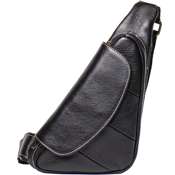 DEEPKEE original nubuck handmade full-grain genuine leather cowhide bag Handmade sling bag No.30036