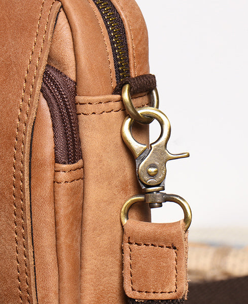 DEEPKEE original nubuck handmade full-grain genuine leather cowhide bag 2 in 1 Shoulder Bag,Genuine Leather Crossbody Waist Belt Bag No.8133