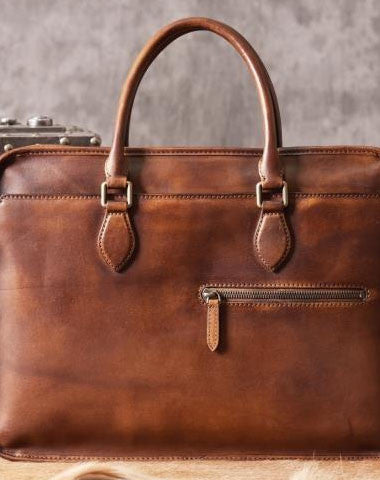HANDMADE LEATHER MEN BRIEFCASE MESSENGER VINTAGE SHOULDER LAPTOP BAG VINTAGE BAG