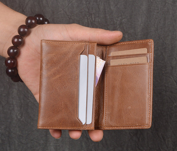 DEEPKEE original nubuck handmade full-grain genuine leather cowhide bag DEEPKEE LEATHER | Oil Litchi Grain Cowhide Wallet No.J030