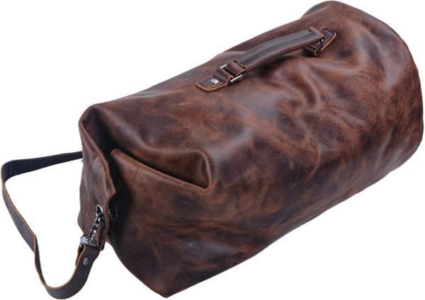 DEEPKEE original nubuck handmade full-grain genuine leather cowhide bag DEEPKEE HANDMADE LEATHER® American military style motorcycle tail bow Crossbody Bag #5110ZP