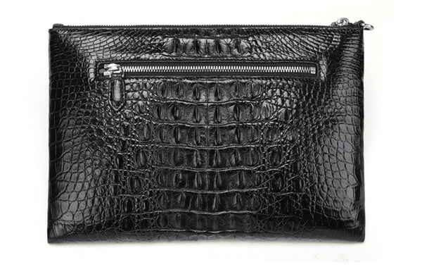 DEEPKEE original nubuck handmade full-grain genuine leather cowhide bag Crocodile Leather Clutch Bag For Men #2024