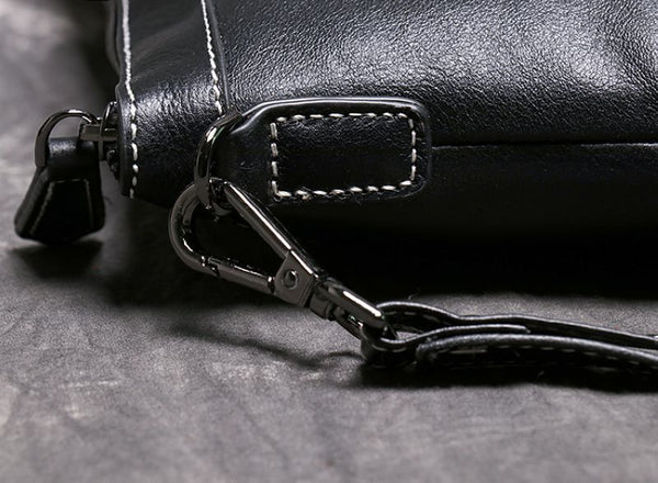 DEEPKEE original nubuck handmade full-grain genuine leather cowhide bag DEEPKEEE HANDMADE | Cecil Wrist Clutches Bag No.1088