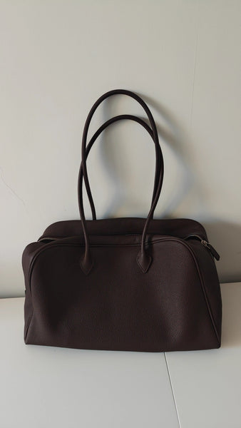 DEEPKEE original nubuck handmade full-grain genuine leather cowhide bag DEEPKEE 手工真皮保齡球包 togo波士頓包 枕頭包 MN24101801號