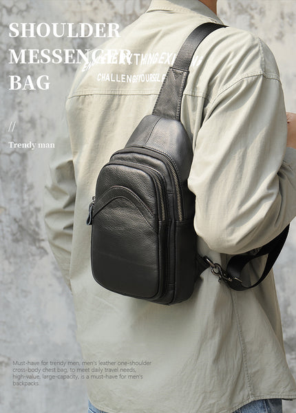 DEEPKEE original nubuck handmade full-grain genuine leather cowhide bag Deepkee Handcraft Crossbody Sling Bags #9000