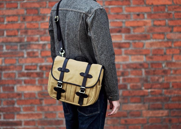 DEEPKEE original nubuck handmade full-grain genuine leather cowhide bag Portable Cycling Messenger Bags #70232