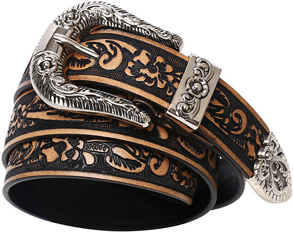 DEEPKEE original nubuck handmade full-grain genuine leather cowhide bag Amazing Genuine Leather / Vintage Gothic Design Belt #99744