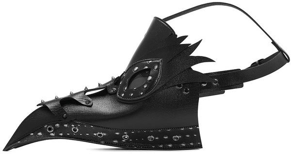 DEEPKEE original nubuck handmade full-grain genuine leather cowhide bag Deepkee Bird Mask Long PU Leather Steampunk Mask #FPBM064