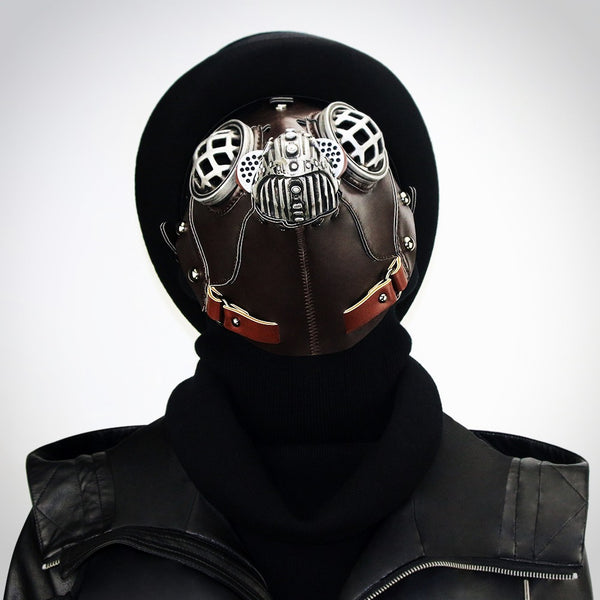 DEEPKEE original nubuck handmade full-grain genuine leather cowhide bag Steampunk Plague Bird Beak Doctor Mask #HG104