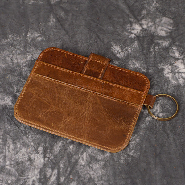 DEEPKEE original nubuck handmade full-grain genuine leather cowhide bag DEEPKEEE HANDMADE | Aged Style Basic Card Holder No.J032