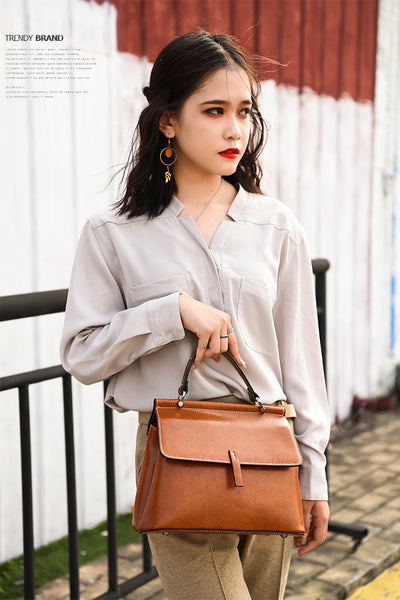 DEEPKEE original nubuck handmade full-grain genuine leather cowhide bag Cowhide Satchel Bag for Outgoing #6975-D