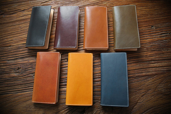 DEEPKEE original nubuck handmade full-grain genuine leather cowhide bag Handmade Personalized harley Leather Bifold Wallet #125_1