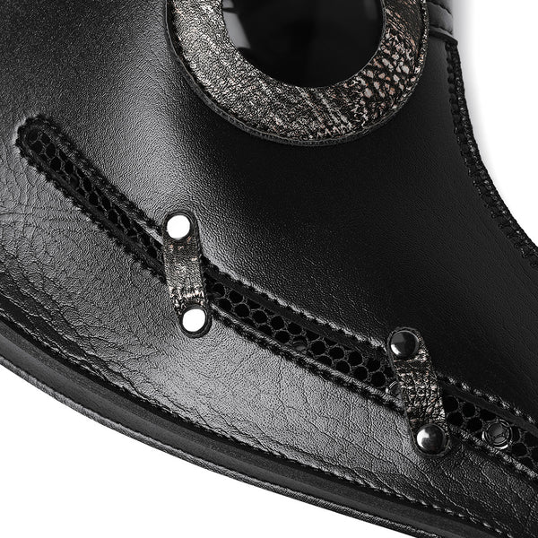 DEEPKEE original nubuck handmade full-grain genuine leather cowhide bag Halloween Horror Plague Doctor #FPBM063