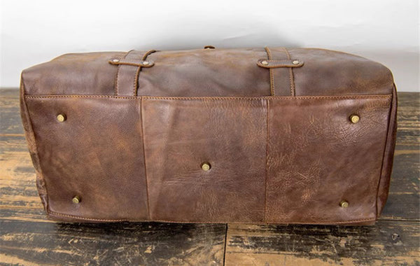 DEEPKEE original nubuck handmade full-grain genuine leather cowhide bag Marty Nubuck Duffle Bag No.S1618