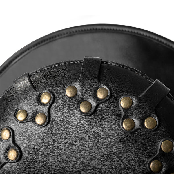 DEEPKEE original nubuck handmade full-grain genuine leather cowhide bag Black Dapper Steampunk Hat #HG144