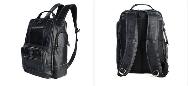 DEEPKEE original nubuck handmade full-grain genuine leather cowhide bag The Standard 15.6” Backpack #6597