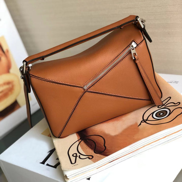 DEEPKEE original nubuck handmade full-grain genuine leather cowhide bag The Puzzle Edge bag in classic calfskin #688