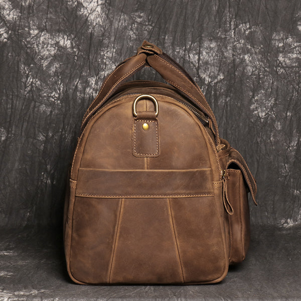 DEEPKEE original nubuck handmade full-grain genuine leather cowhide bag DEEPKEE LEATHER | Laban Weekender Bag No.571-1