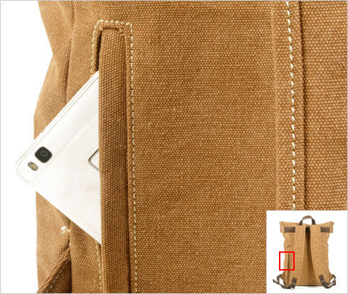 DEEPKEE original nubuck handmade full-grain genuine leather cowhide bag Leather&Canvas Fanny Pack Bag #5032