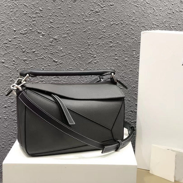 DEEPKEE original nubuck handmade full-grain genuine leather cowhide bag The Puzzle Edge bag in classic calfskin #688