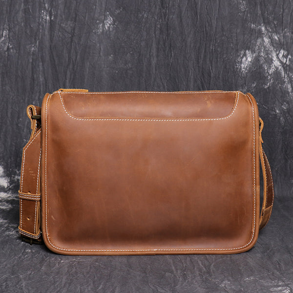 DEEPKEE original nubuck handmade full-grain genuine leather cowhide bag The Kasilof DEEPKEE HANDMADE LEATHER #9017