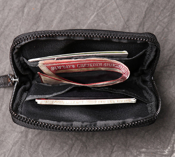 DEEPKEE original nubuck handmade full-grain genuine leather cowhide bag DEEPKEE HANDMADE | Zip Around Leather Wallets No.J034