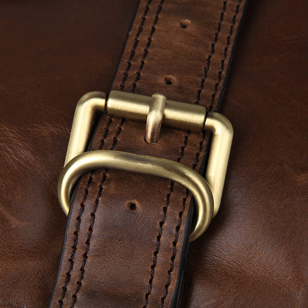 DEEPKEE original nubuck handmade full-grain genuine leather cowhide bag The Mahi Leather Backpack #7283