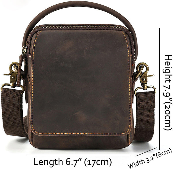 DEEPKEE original nubuck handmade full-grain genuine leather cowhide bag Best Leather Vertical Handbag Side Bag Messenger Bag #6567