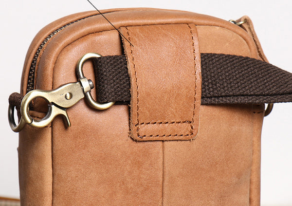 DEEPKEE original nubuck handmade full-grain genuine leather cowhide bag 2 in 1 Shoulder Bag,Genuine Leather Crossbody Waist Belt Bag No.8133