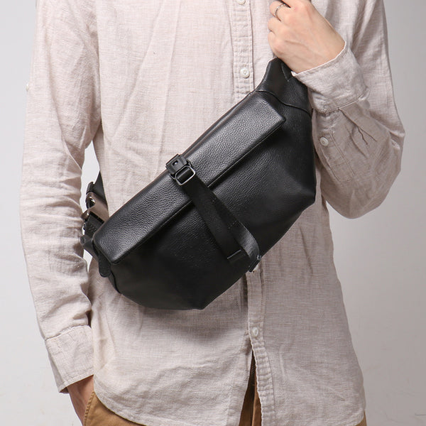 DEEPKEE original nubuck handmade full-grain genuine leather cowhide bag Charlie Cross-body Backpack No.30297