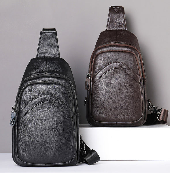 DEEPKEE original nubuck handmade full-grain genuine leather cowhide bag Deepkee Handcraft Crossbody Sling Bags #9000