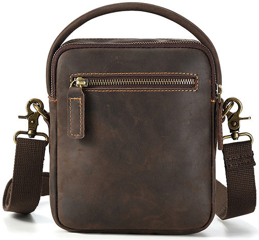 DEEPKEE original nubuck handmade full-grain genuine leather cowhide bag Best Leather Vertical Handbag Side Bag Messenger Bag #6567