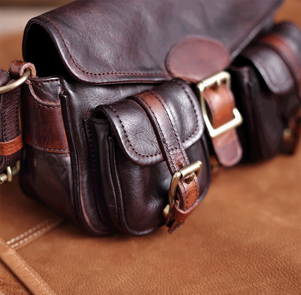 DEEPKEE original nubuck handmade full-grain genuine leather cowhide bag DEEPKEE HANDMADE LEATHER Cite bag #31017