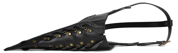 DEEPKEE original nubuck handmade full-grain genuine leather cowhide bag Punk Halloween Plague Doctor Mask Headgear #FPBM059