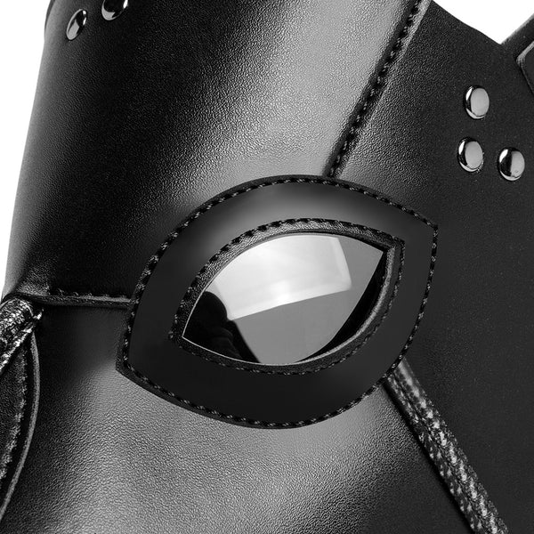 DEEPKEE original nubuck handmade full-grain genuine leather cowhide bag PU Leather Plague Doctor Mask, Scary Halloween Mask Costume Props #FPBM055
