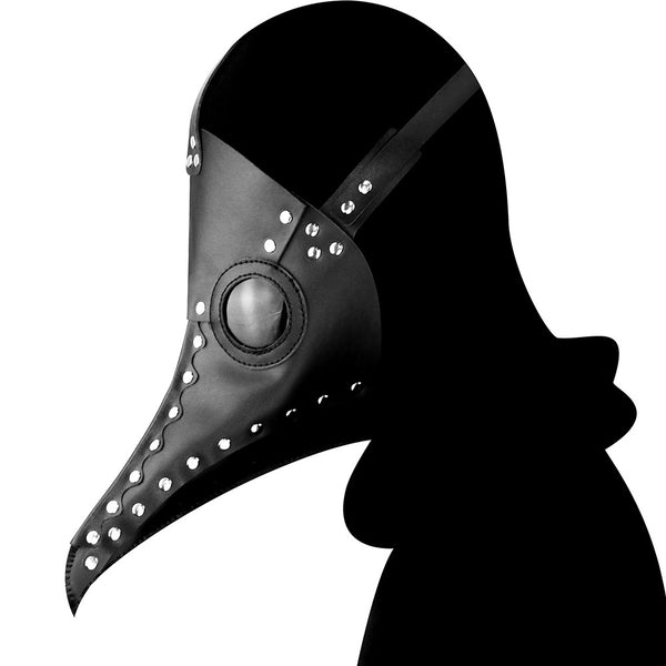 DEEPKEE original nubuck handmade full-grain genuine leather cowhide bag Fancy Plague Doctor Mask Birds Mouth Long Nose Dress Up #HG083