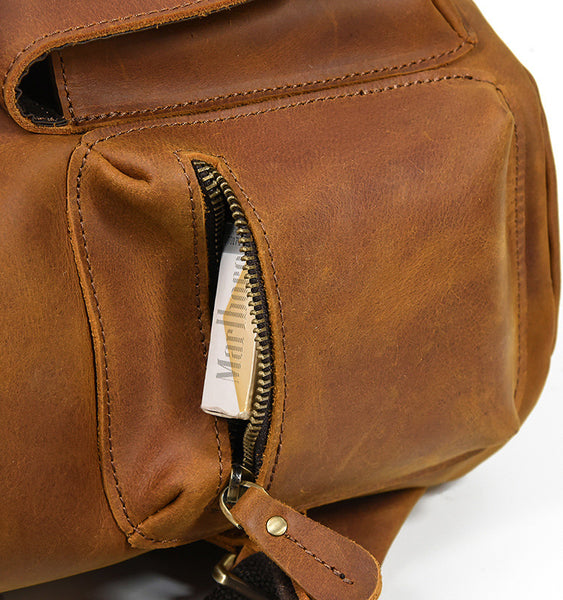 DEEPKEE original nubuck handmade full-grain genuine leather cowhide bag DEEPKEE LEATHER | The Hagen Leather Vintage Backpack G240