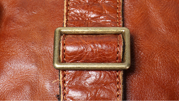 DEEPKEE original nubuck handmade full-grain genuine leather cowhide bag Winston Hand-scratch Crossbody Sling Bags No.30295