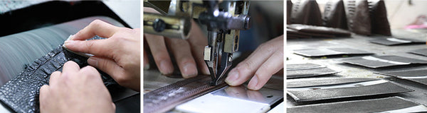 DEEPKEE original nubuck handmade full-grain genuine leather cowhide bag Crocodile Leather Clutch Bag For Men #2024