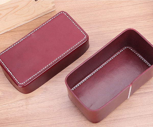 DEEPKEE original nubuck handmade full-grain genuine leather cowhide bag Jewelry Watch Leather Organizer #K067