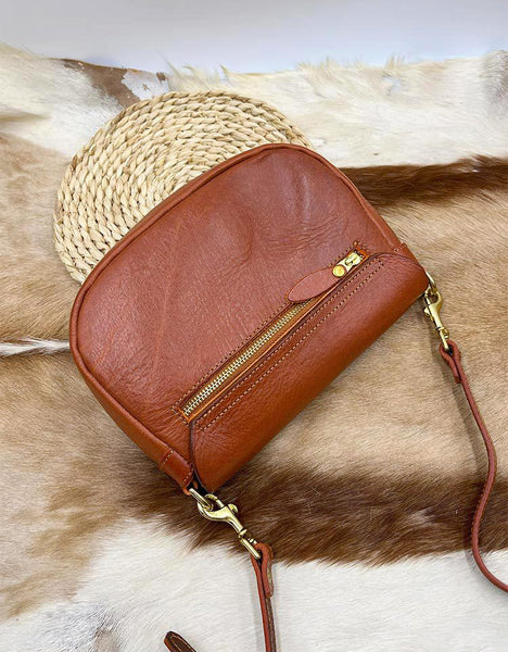 DEEPKEE original nubuck handmade full-grain genuine leather cowhide bag Handicraft Pure Leather Saddle Bag #43022