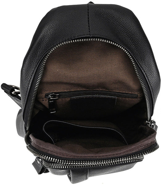 DEEPKEE original nubuck handmade full-grain genuine leather cowhide bag DEEPKEE Men's Genuine Leather Sling Bag #9337