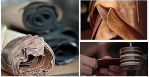 DEEPKEE original nubuck handmade full-grain genuine leather cowhide bag Vintage Leather Cylindricity Crossbody Bags No.SF061