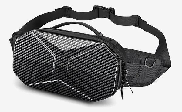 DEEPKEE original nubuck handmade full-grain genuine leather cowhide bag Sling Bag Hard Shell Crossbody Bag Waterproof Short Trip USB Charging Port Teenage 10L No.9509